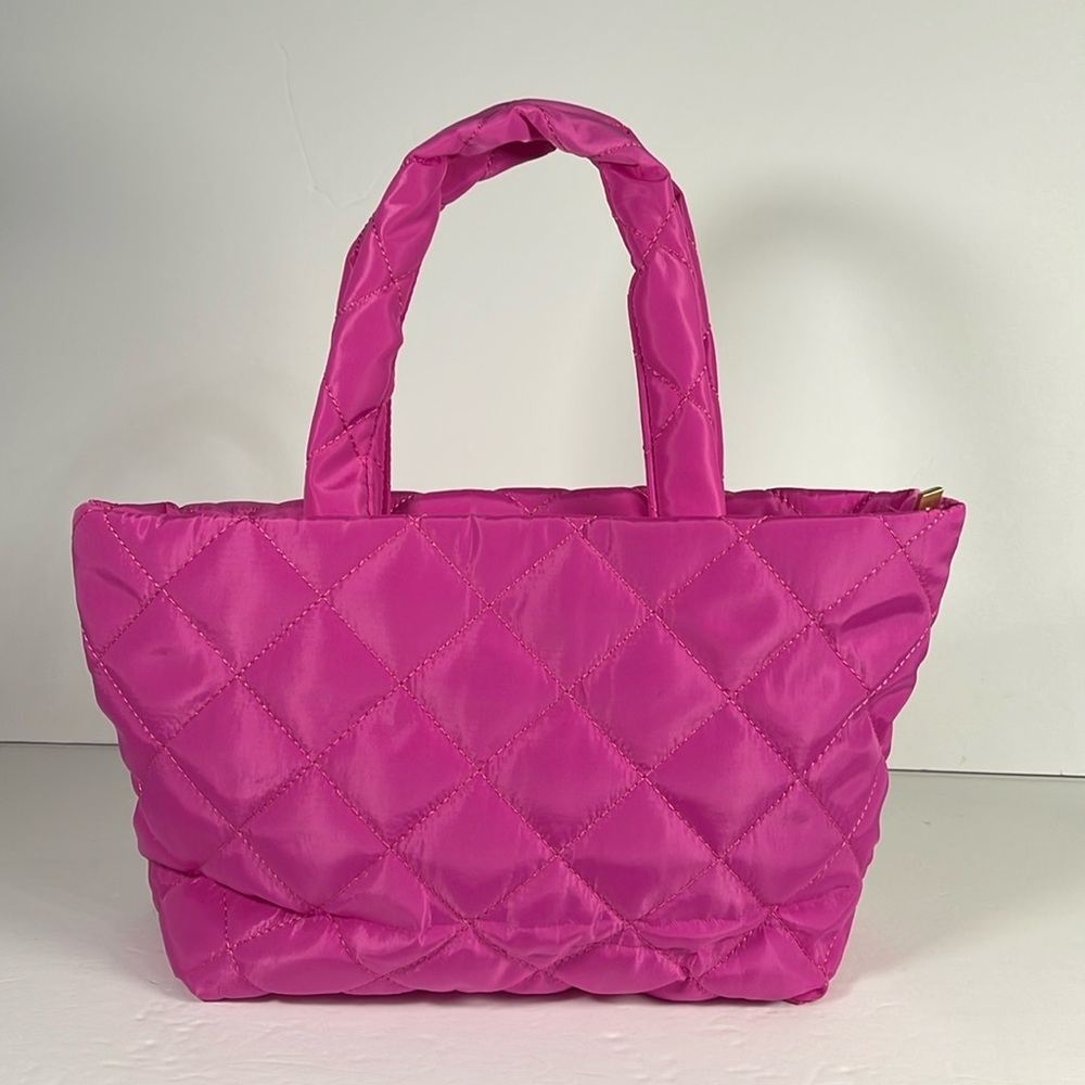 Fuchsia Quilted Mini Tote Bag